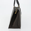 CELINE Macadam Canvas Hand Bag PVC Leather Black Gold Auth 177722-4