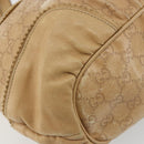 GUCCI GG Canvas Guccissima Tote Bag Leather Beige Gold 211955 Auth 177726-14