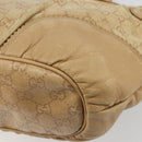 GUCCI GG Canvas Guccissima Tote Bag Leather Beige Gold 211955 Auth 177726-15