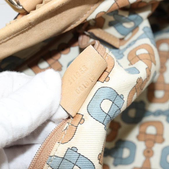 GUCCI GG Canvas Guccissima Tote Bag Leather Beige Gold 211955 Auth 177726