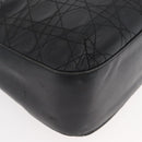 Christian Dior Canage Shoulder Bag Lamb Skin Black Gold Auth 177727-10