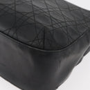 Christian Dior Canage Shoulder Bag Lamb Skin Black Gold Auth 177727-11