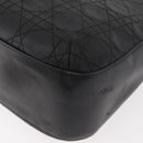 Christian Dior Canage Shoulder Bag Lamb Skin Black Gold Auth 177727-13