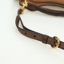 Miu Miu Shoulder Bag Leather Brown Gold Auth 177730A-9