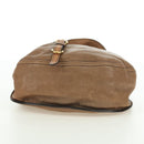 Miu Miu Shoulder Bag Leather Brown Gold Auth 177730A-5