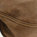 Miu Miu Shoulder Bag Leather Brown Gold Auth 177730A-16