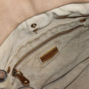 Miu Miu Shoulder Bag Leather Brown Gold Auth 177730A-25