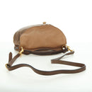 Miu Miu Shoulder Bag Leather Brown Gold Auth 177730A-8