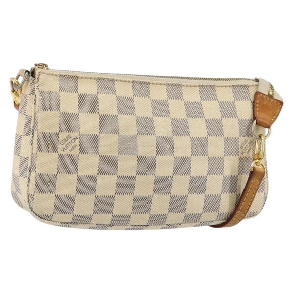 LOUIS VUITTON Damier Azur Pochette Accessoires Pouch N41207 LV Auth 177734A