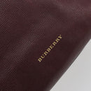 BURBERRY Nova Check Shoulder Bag Canvas Leather Bordeaux Gold Auth 177737A-14