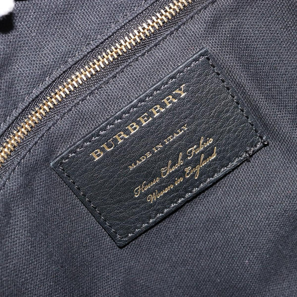 BURBERRY Nova Check Shoulder Bag Canvas Leather Bordeaux Gold Auth 177737A