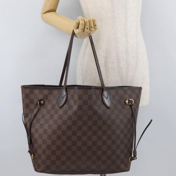 LOUIS VUITTON Damier Azur Neverfull MM Tote Bag N41605 LV Auth 177742