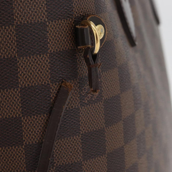 LOUIS VUITTON Damier Azur Neverfull MM Tote Bag N41605 LV Auth 177742