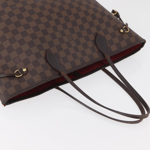 LOUIS VUITTON Damier Azur Neverfull MM Tote Bag N41605 LV Auth 177742