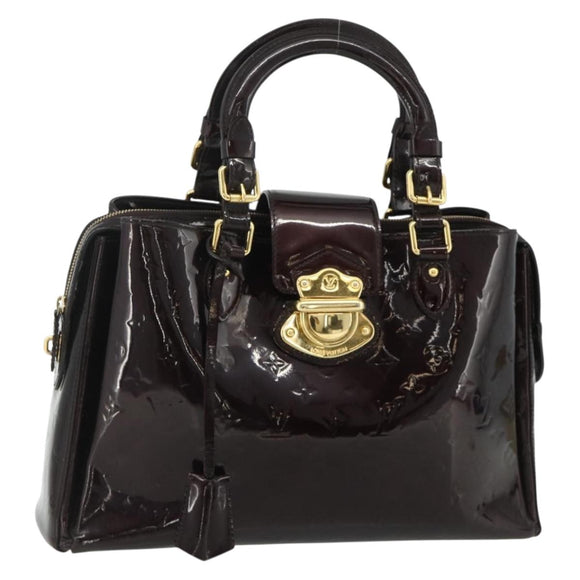 LOUIS VUITTON Monogram Vernis Melrose Avenue Bag Rouge Favist M91390 Auth 177745