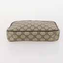 GUCCI GG Supreme Hand Bag PVC 2 Set Beige Auth 177746-15