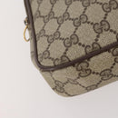 GUCCI GG Supreme Hand Bag PVC 2 Set Beige Auth 177746-16