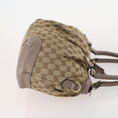 GUCCI GG Supreme Hand Bag PVC 2 Set Beige Auth 177746-4