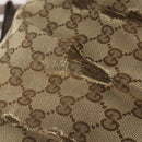 GUCCI GG Supreme Hand Bag PVC 2 Set Beige Auth 177746-9