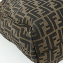 FENDI Zucca Canvas Tote Bag Black Brown Auth 177771-12