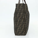 FENDI Zucca Canvas Tote Bag Black Brown Auth 177771-4