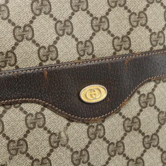 GUCCI GG Supreme Web Sherry Line Tote Bag PVC Beige Red 16 002 4487 Auth 177774
