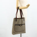 GUCCI GG Supreme Web Sherry Line Tote Bag PVC Beige Red 16 002 4487 Auth 177774-21