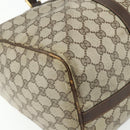 GUCCI GG Supreme Web Sherry Line Hand Bag PVC Beige Red Auth 177775-13