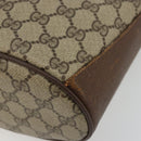GUCCI GG Supreme Web Sherry Line Bag PVC Beige Gold 904 02 081 Auth 177778-9