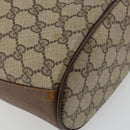 GUCCI GG Supreme Web Sherry Line Bag PVC Beige Gold 904 02 081 Auth 177778-16