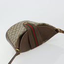 GUCCI GG Supreme Web Sherry Line Bag PVC Beige Gold 904 02 081 Auth 177778-6
