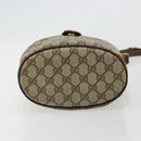 GUCCI GG Supreme Web Sherry Line Bag PVC Beige Gold 904 02 081 Auth 177778-5