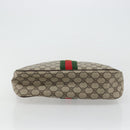 GUCCI GG Supreme Web Sherry Line Hand Bag PVC Beige Gold Auth 177779-10