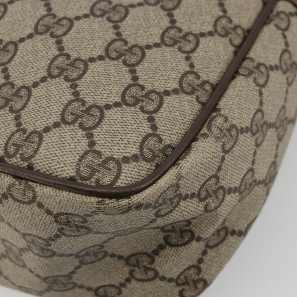 GUCCI GG Supreme Web Sherry Line Hand Bag PVC Beige Gold Auth 177779