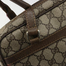 GUCCI GG Supreme Web Sherry Line Hand Bag PVC Beige Gold Auth 177779-16