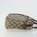 GUCCI GG Supreme Web Sherry Line Hand Bag PVC Beige Gold Auth 177779-4