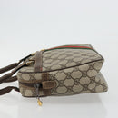 GUCCI GG Supreme Web Sherry Line Hand Bag PVC Beige Gold Auth 177779-5