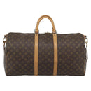 LOUIS VUITTON Monogram Keepall Bandouliere 55 Boston Bag M41414 LV Auth 177780-2