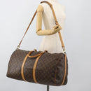 LOUIS VUITTON Monogram Keepall Bandouliere 55 Boston Bag M41414 LV Auth 177780-23