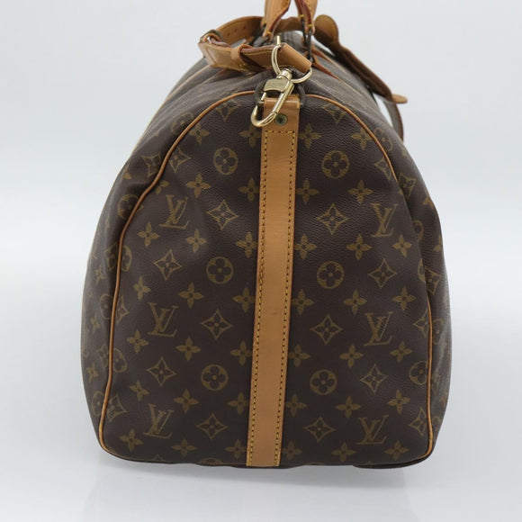 LOUIS VUITTON Monogram Keepall Bandouliere 55 Boston Bag M41414 LV Auth 177780