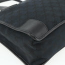 GUCCI GG Canvas Tote Bag Black Gold Auth 177786-13