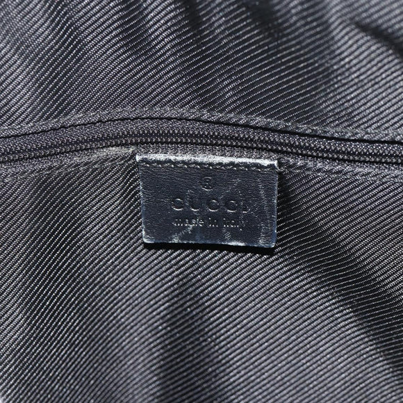 GUCCI GG Canvas Tote Bag Black Gold Auth 177786