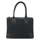 GUCCI GG Canvas Tote Bag Black Gold Auth 177786-2