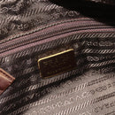 PRADA Chain Tote Bag Nylon Beige Gold Auth 177789-19