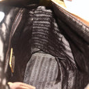PRADA Chain Tote Bag Nylon Beige Gold Auth 177789-20
