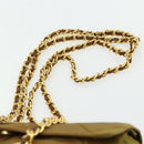 PRADA Chain Tote Bag Nylon Beige Gold Auth 177789-8