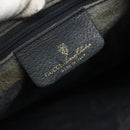 GUCCI GG Supreme Sherry Line Hand Bag PVC Navy Gold 39 02 007 Auth 177794-15
