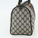 GUCCI GG Supreme Sherry Line Hand Bag PVC Navy Gold 39 02 007 Auth 177794-5
