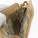 CHANEL Bicolore Pouch Lamb Skin Beige Gold CC Auth 177796-11