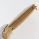 CHANEL Bicolore Pouch Lamb Skin Beige Gold CC Auth 177796-5